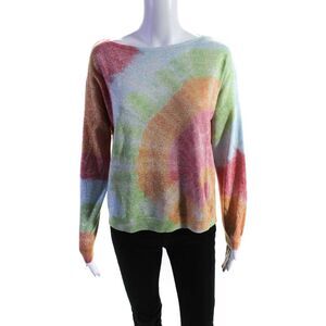 Natacha Women's Crewneck Long Sleeves Glitter Multicolor Pullover Sweater Size M